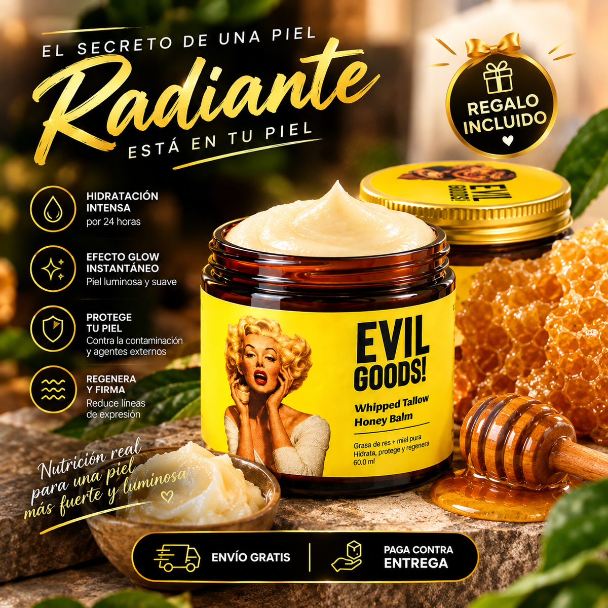 Sebo De Res | Crema Nutritiva para la Piel+ regalo